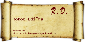 Rokob Dóra névjegykártya