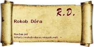 Rokob Dóra névjegykártya